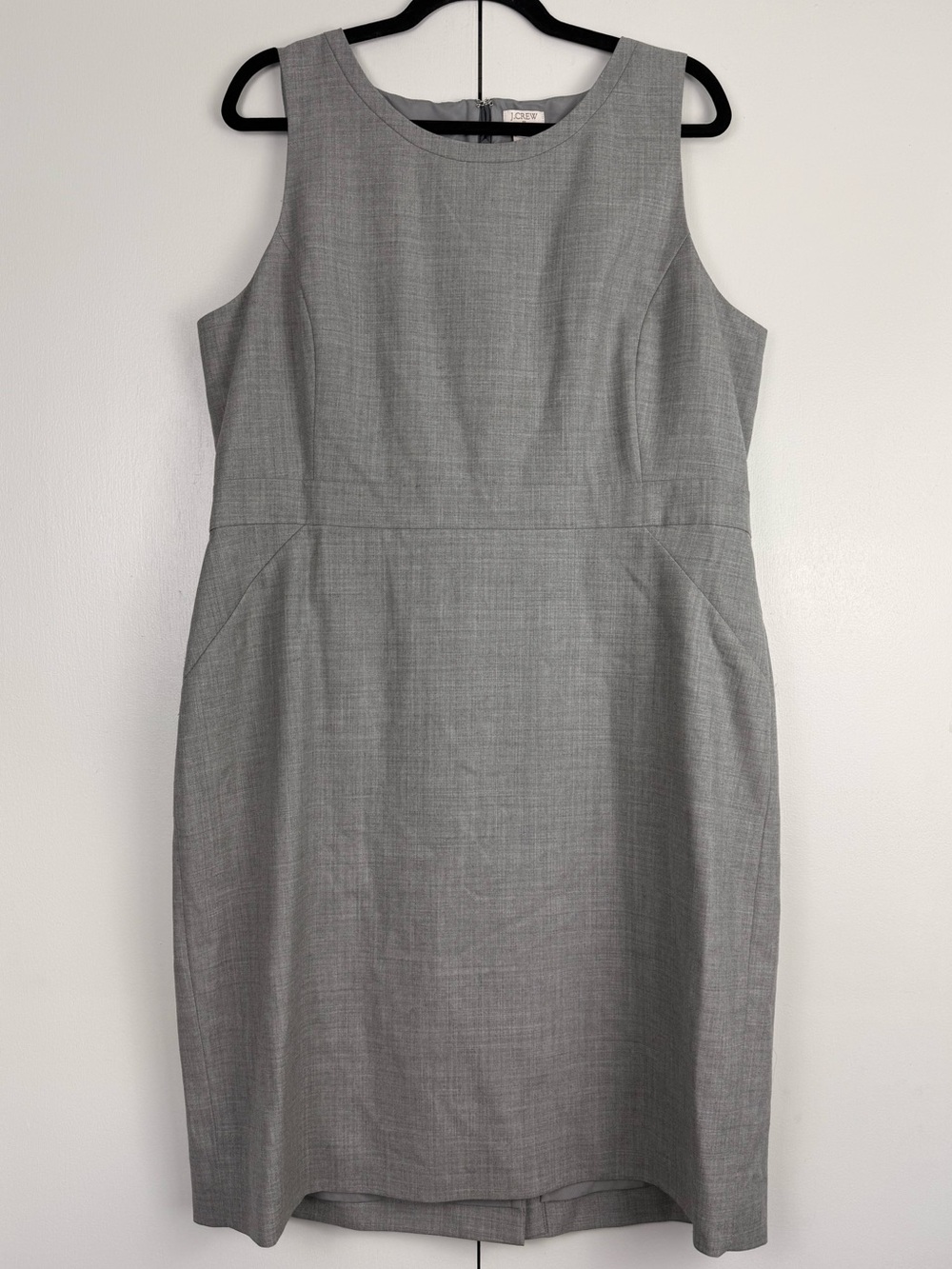 J. Crew Gray Scoop Neck Sheath Dress Size 18